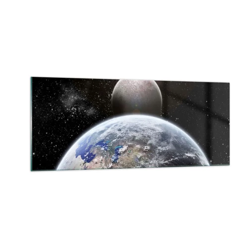 Glasbild - Bild auf glas - Weltraumlandschaft - Sonnenaufgang - 100x40 cm