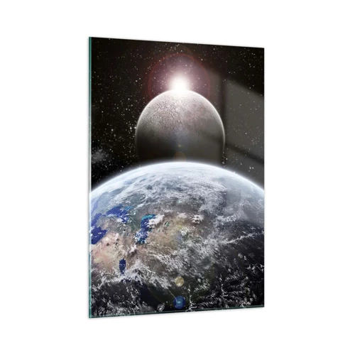 Glasbild - Bild auf glas - Weltraumlandschaft - Sonnenaufgang - 50x70 cm