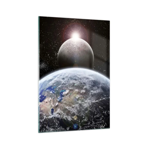 Glasbild - Bild auf glas - Weltraumlandschaft - Sonnenaufgang - 70x100 cm