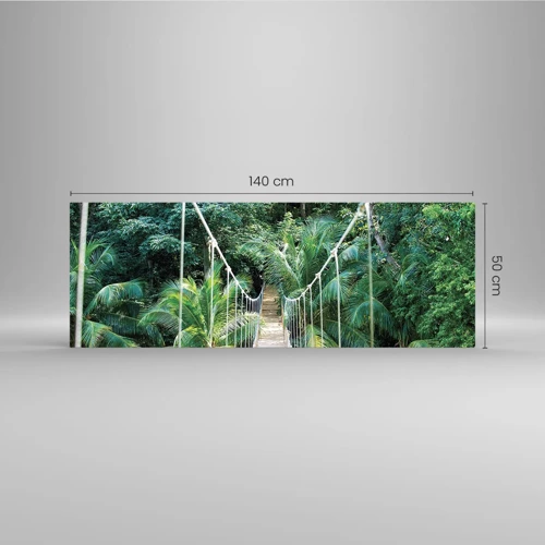 Glasbild - Bild auf glas - Willkommen im Dschungel! - 140x50 cm