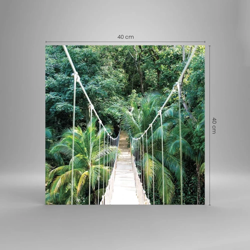 Glasbild - Bild auf glas - Willkommen im Dschungel! - 40x40 cm
