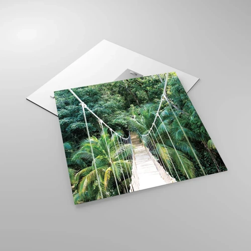Glasbild - Bild auf glas - Willkommen im Dschungel! - 50x50 cm