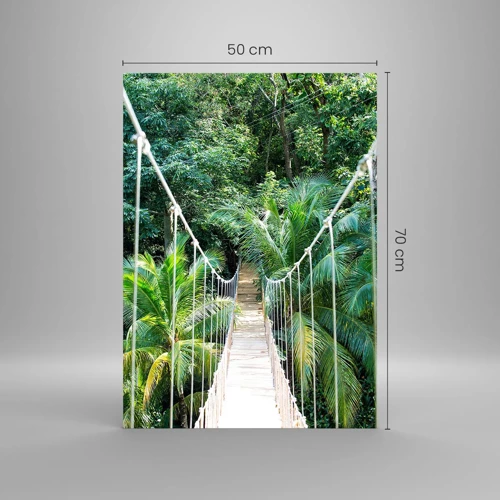 Glasbild - Bild auf glas - Willkommen im Dschungel! - 50x70 cm
