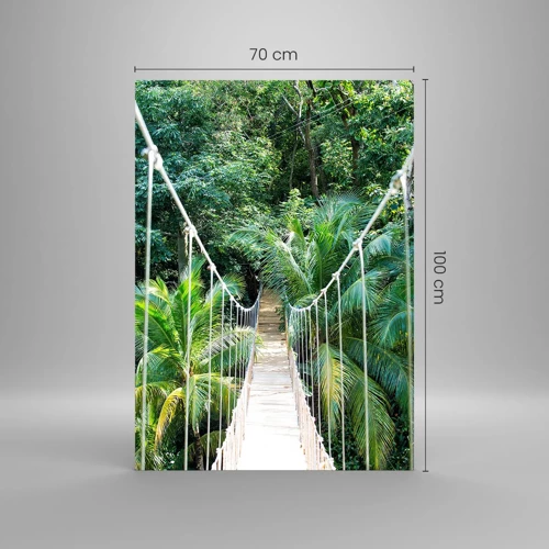 Glasbild - Bild auf glas - Willkommen im Dschungel! - 70x100 cm