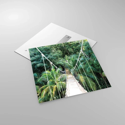 Glasbild - Bild auf glas - Willkommen im Dschungel! - 70x70 cm