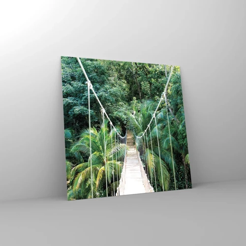 Glasbild - Bild auf glas - Willkommen im Dschungel! - 70x70 cm