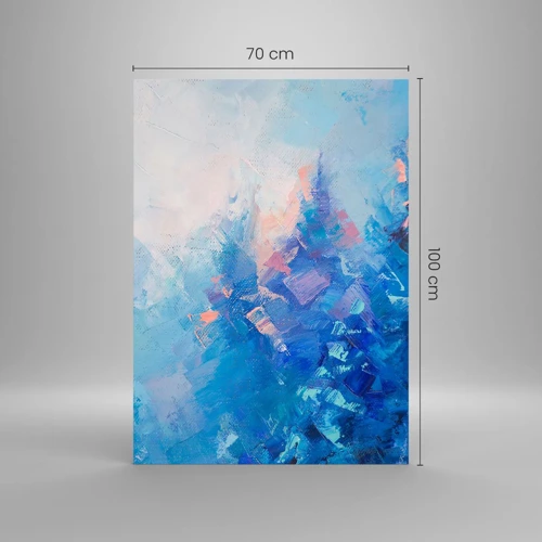 Glasbild - Bild auf glas - Winter-Abstraktion - 70x100 cm