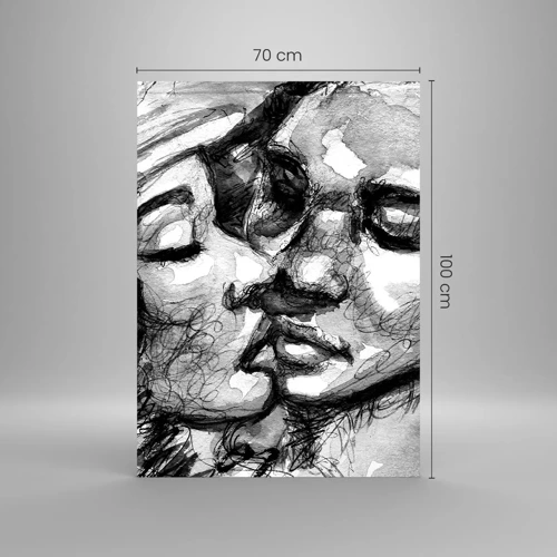 Glasbild - Bild auf glas - Zärtlicher Moment - 70x100 cm