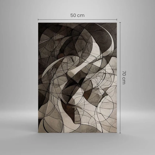 Glasbild - Bild auf glas - Zirkulation von Erdfarben - 50x70 cm