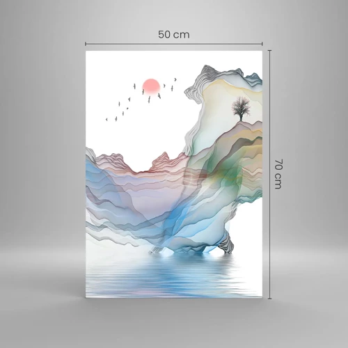 Glasbild - Bild auf glas - Zu den Kristallbergen - 50x70 cm