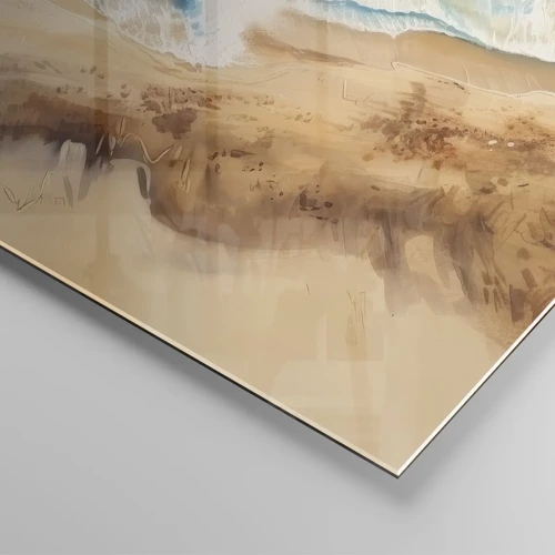 Glasbild - Bild auf glas - Zurückkehrende Welle - 140x50 cm