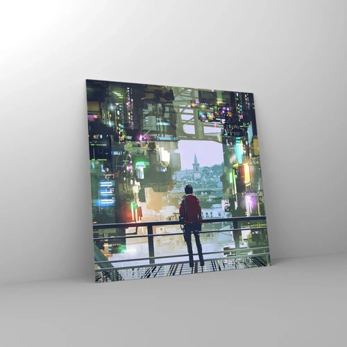 Glasbild - Bild auf glas - Zwei Welten - 40x40 cm