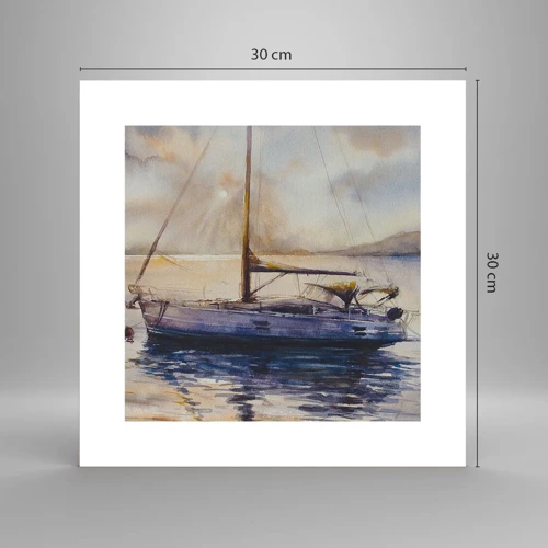 Poster - Abend in der Bucht - 30x30 cm