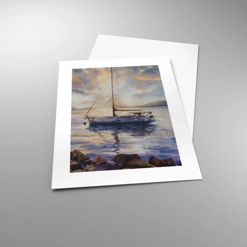 Poster - Abend in der Bucht - 30x40 cm