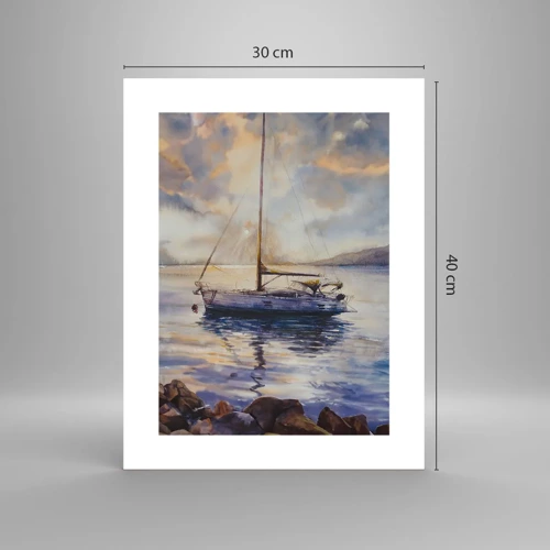 Poster - Abend in der Bucht - 30x40 cm