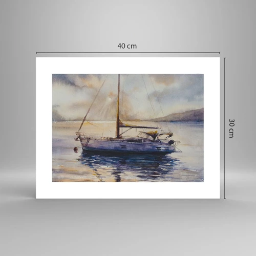 Poster - Abend in der Bucht - 40x30 cm