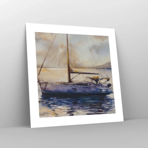 Poster - Abend in der Bucht - 40x40 cm