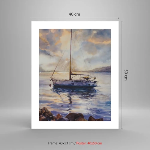 Poster - Abend in der Bucht - 40x50 cm