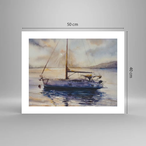 Poster - Abend in der Bucht - 50x40 cm