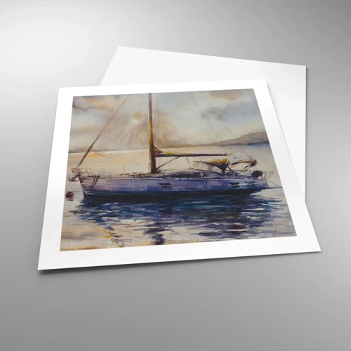 Poster - Abend in der Bucht - 50x50 cm