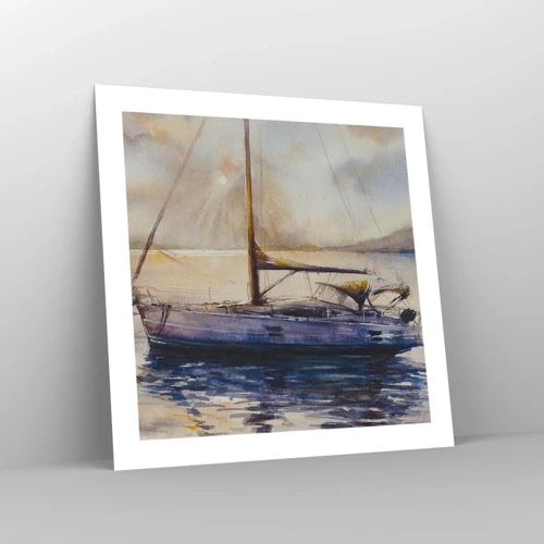 Poster - Abend in der Bucht - 50x50 cm