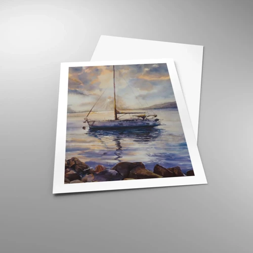 Poster - Abend in der Bucht - 50x70 cm