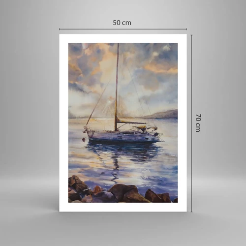 Poster - Abend in der Bucht - 50x70 cm