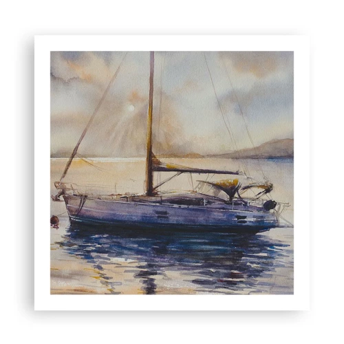 Poster - Abend in der Bucht - 60x60 cm