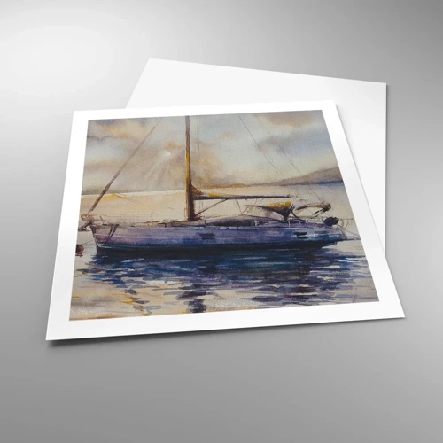 Poster - Abend in der Bucht - 60x60 cm