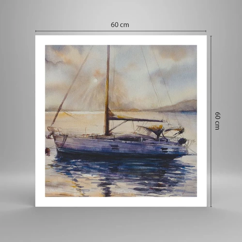 Poster - Abend in der Bucht - 60x60 cm