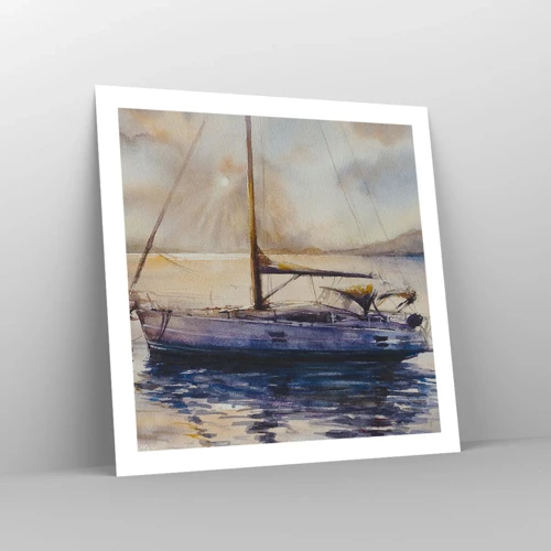 Poster - Abend in der Bucht - 60x60 cm