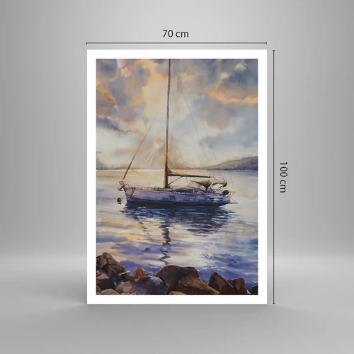 Poster - Abend in der Bucht - 70x100 cm