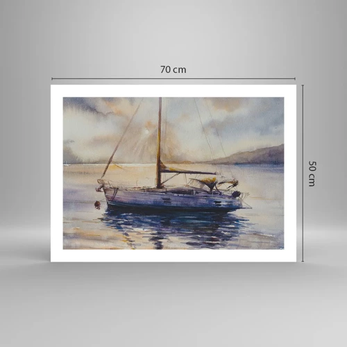 Poster - Abend in der Bucht - 70x50 cm