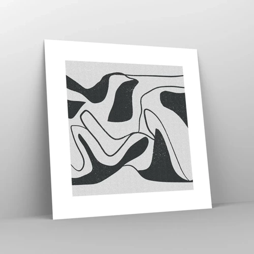 Poster - Abstraktes Spiel im Labyrinth - 30x30 cm