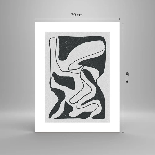 Poster - Abstraktes Spiel im Labyrinth - 30x40 cm