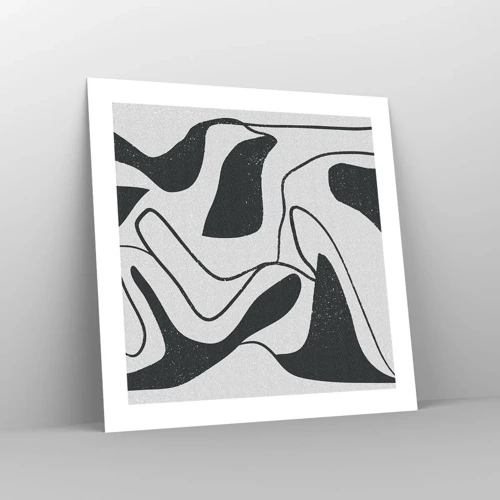 Poster - Abstraktes Spiel im Labyrinth - 50x50 cm