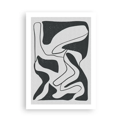 Poster - Abstraktes Spiel im Labyrinth - 50x70 cm