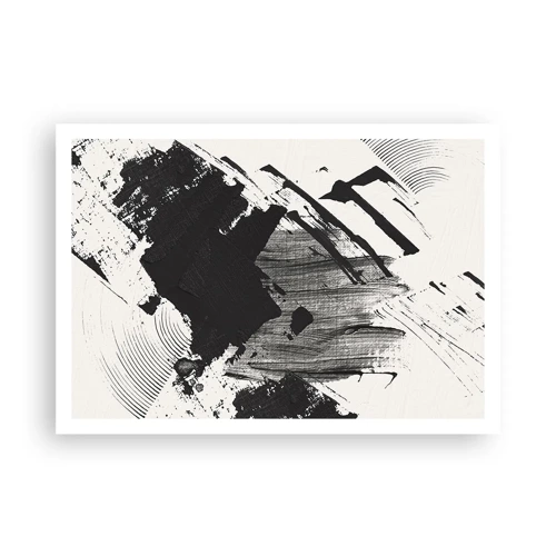 Poster - Abstraktion – Ausdruck von Schwarz - 100x70 cm