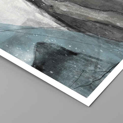 Poster - Abstraktion: Felsen und Eis - 30x40 cm