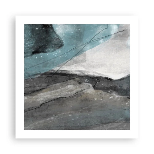Poster - Abstraktion: Felsen und Eis - 50x50 cm