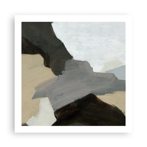 Poster - Abstraktion: Scheideweg des Graus - 60x60 cm