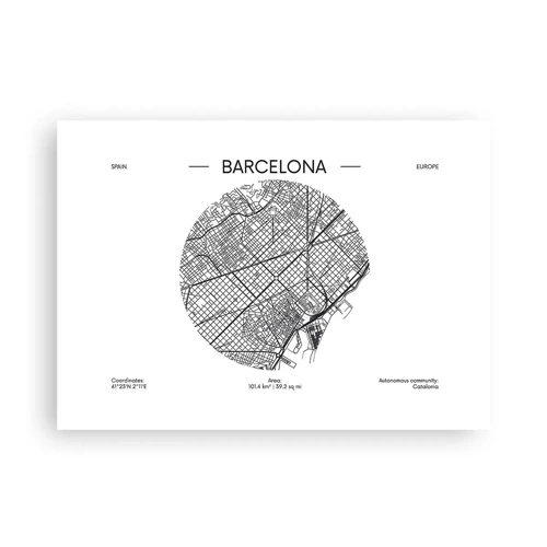 Poster - Anatomie von Barcelona - 70x50 cm