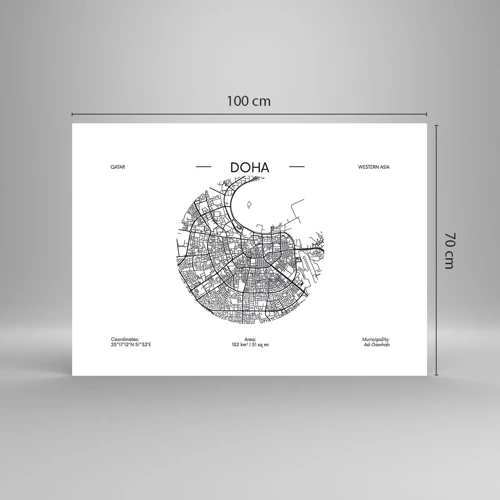 Poster - Anatomie von Doha - 100x70 cm