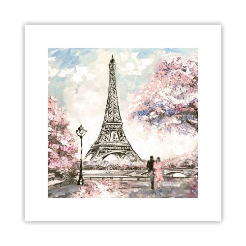 Poster - Aprilspaziergang durch Paris - 30x30 cm