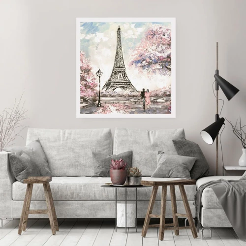 Poster - Aprilspaziergang durch Paris - 30x30 cm