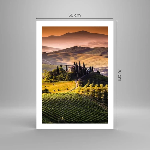 Poster - Arkadien - die toskanische Landschaft - 50x70 cm