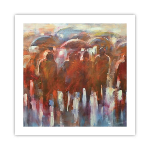 Poster - Auch bei Regen und Nebel - 50x50 cm