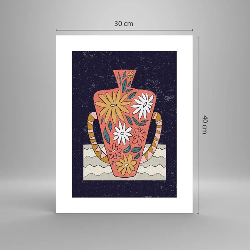 Poster - Bemalter Krug - 30x40 cm