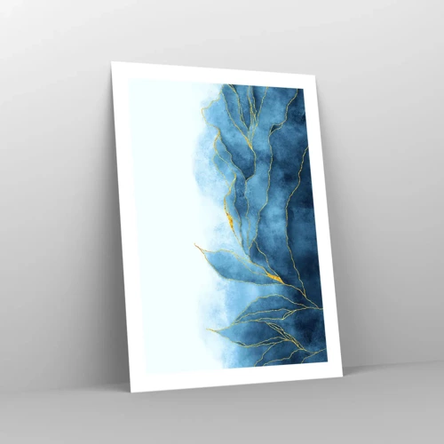 Poster - Blau im Gold - 50x70 cm