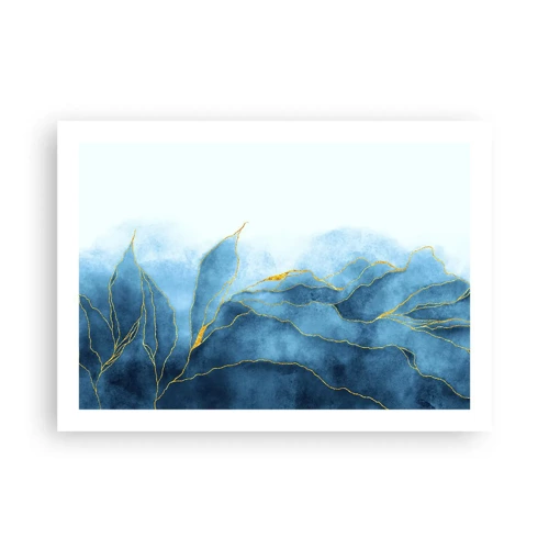 Poster - Blau im Gold - 70x50 cm